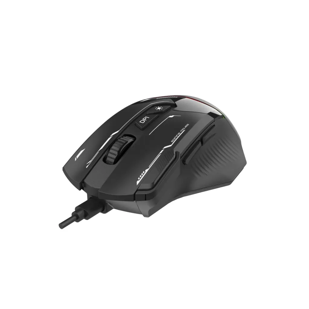 Porodo Gaming Keyboard & Mouse 8D Wired Mouse DPI 7200 Black [PDX321].webp