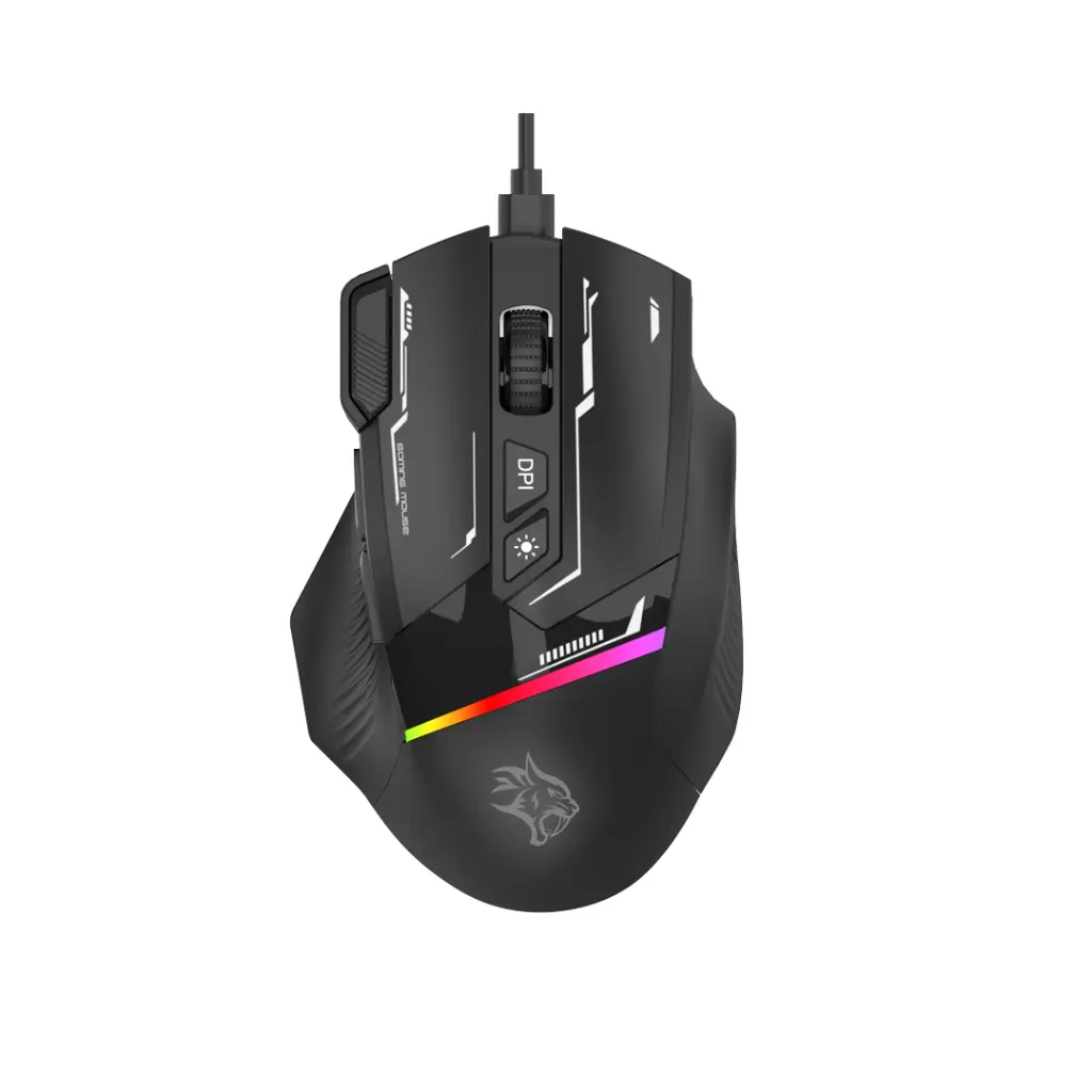 Porodo Gaming Keyboard & Mouse 8D Wired Mouse RGB Black [PDX321].webp