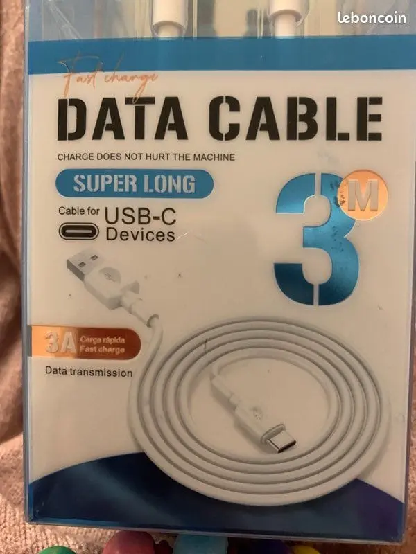 USB Type-A to Type-c  3m PS5 Cable Charge