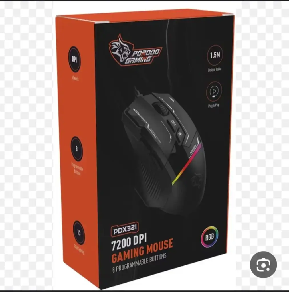 PORODO Gaming 7200DPI Wired Mouse Gadgets Oman