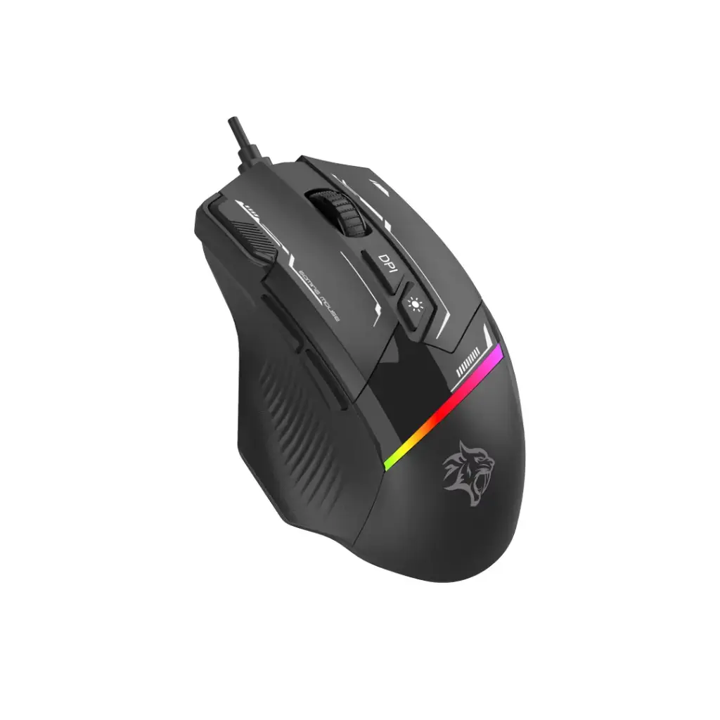 Porodo Gaming 8D RGB Wired Mouse (7200 DPI)