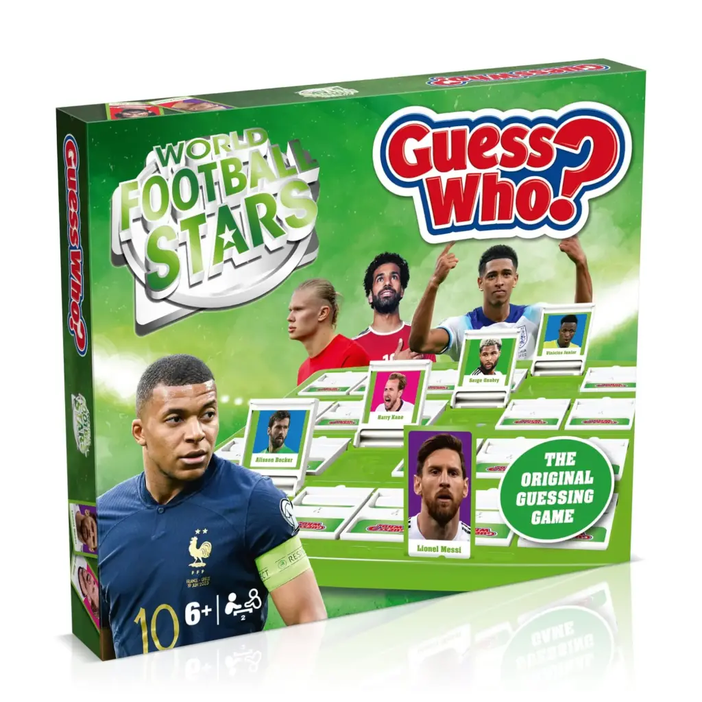 Guess Who? World Football Stars – Football Guessing Board Game for 2 Players | Ages 6+