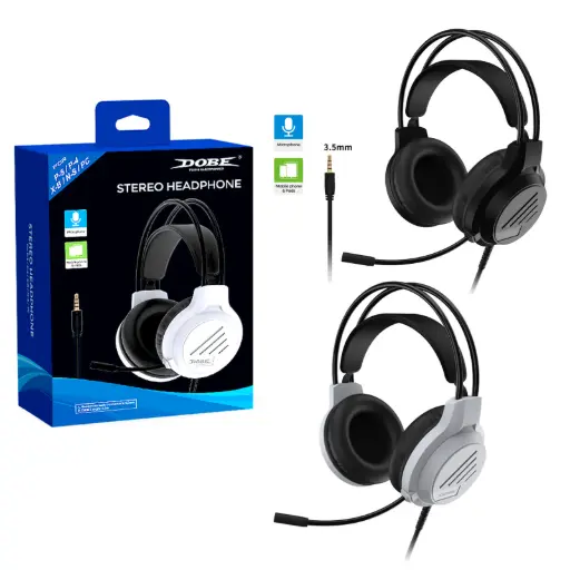 DOBE Stereo Gaming Headset: Immersive Audio for PS5, PS4, Xbox, Switch & PC