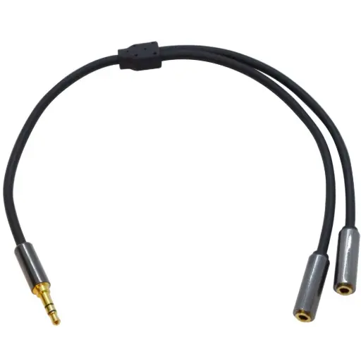 3.5mm Aux 1 Male 2 Female splitter 