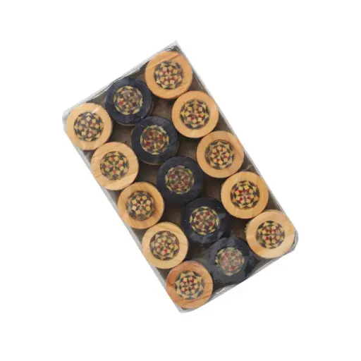 Wooden Backgammon Checkers Set