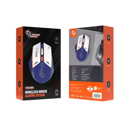 [P\.] Porodo Gaming 2-in-1 2.4G Wireless Mouse (1600 DPI)