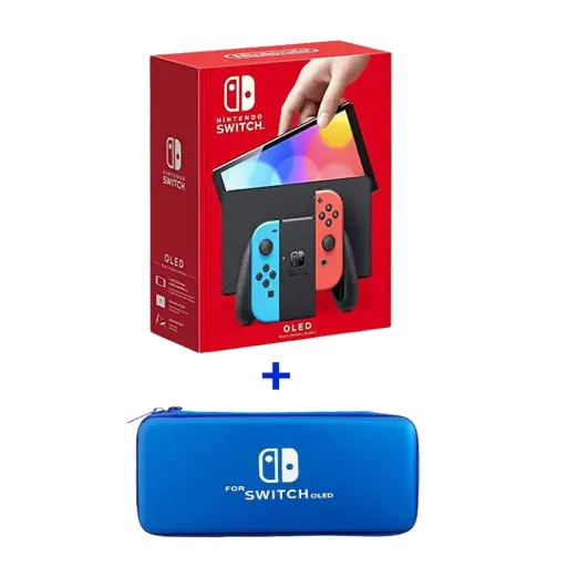 Nintendo Switch OLED Console + Protective Case Bundle